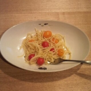 簡単☆コロコロトマトのスパゲティ
